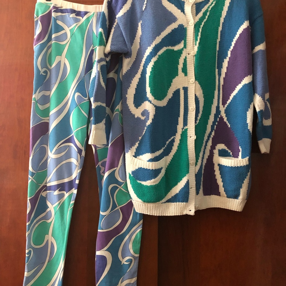 Vintage Adrienne Vittadini cotton sweater & pants.  $55.00